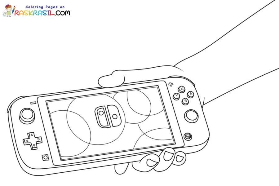 Nintendo Switch Coloring Pages