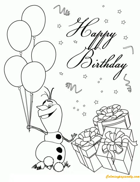 Olaf Coloring Pages 27