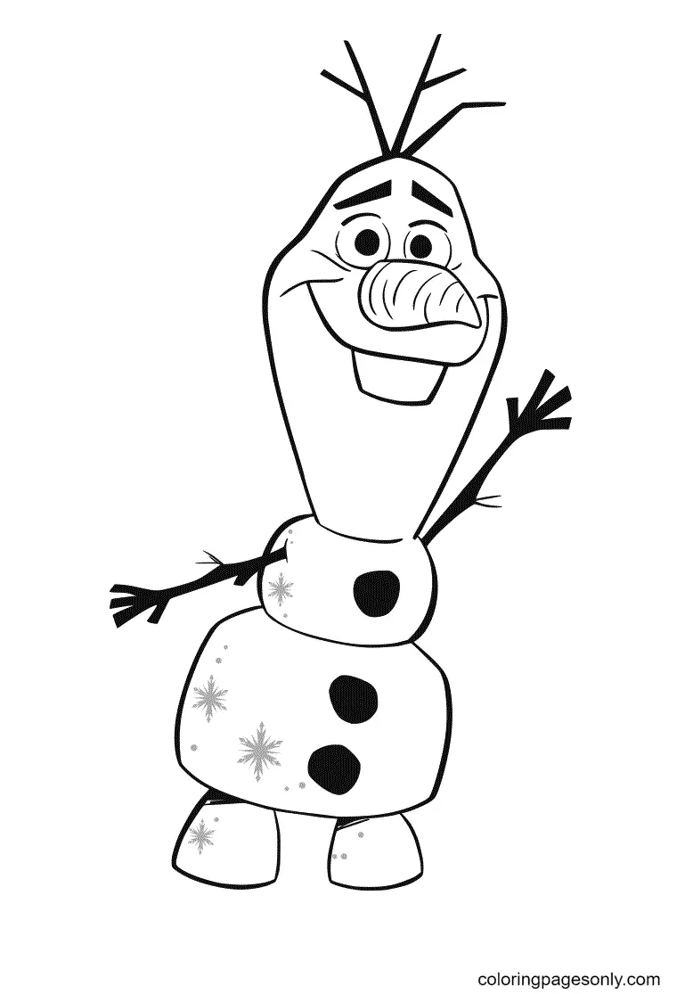 Desenhos de Olaf Para Colorir 53