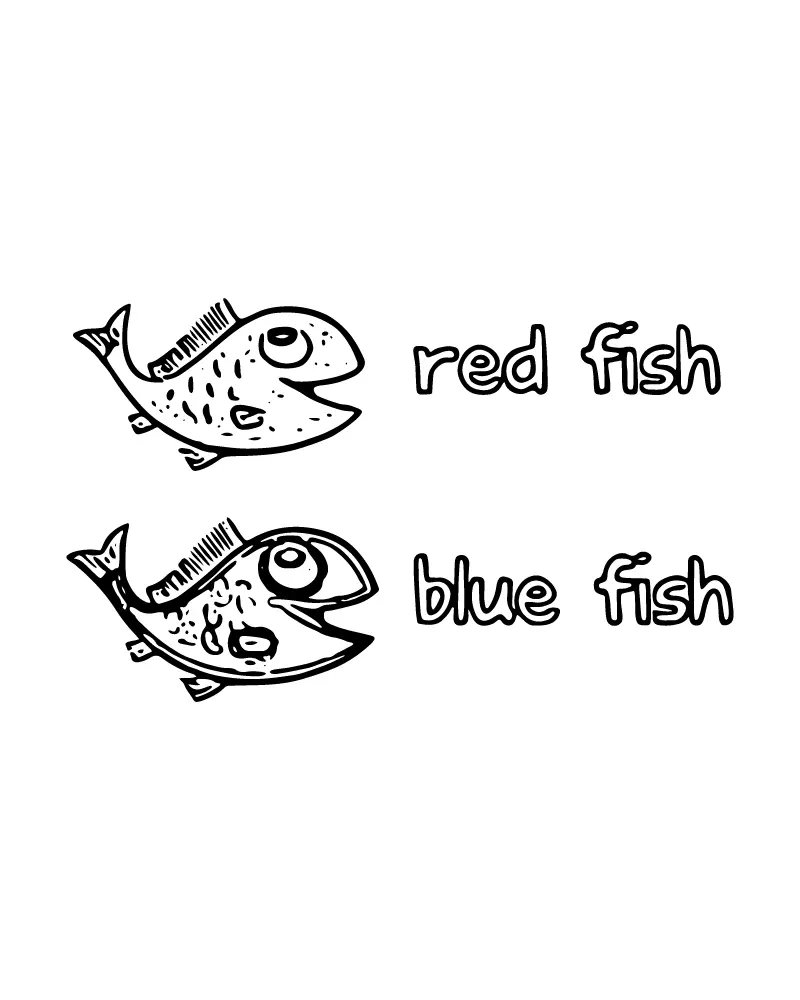 One Fish Two Fish Coloring Pages
