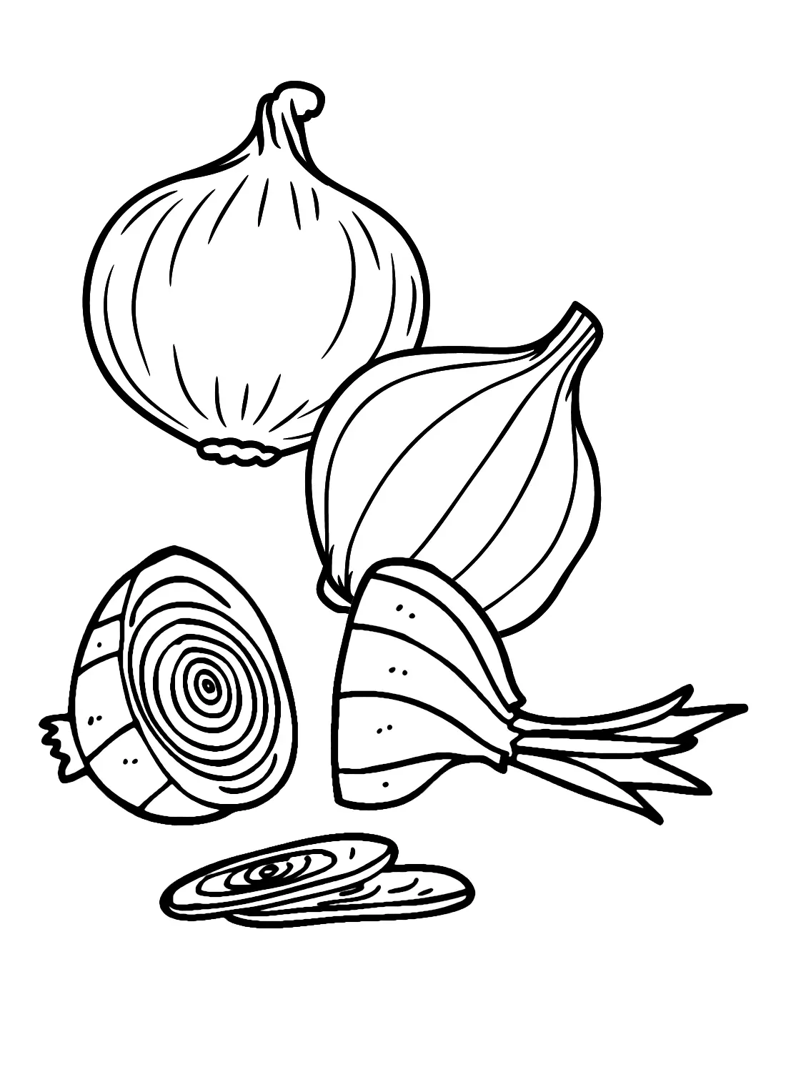 Onion Coloring Pages 1