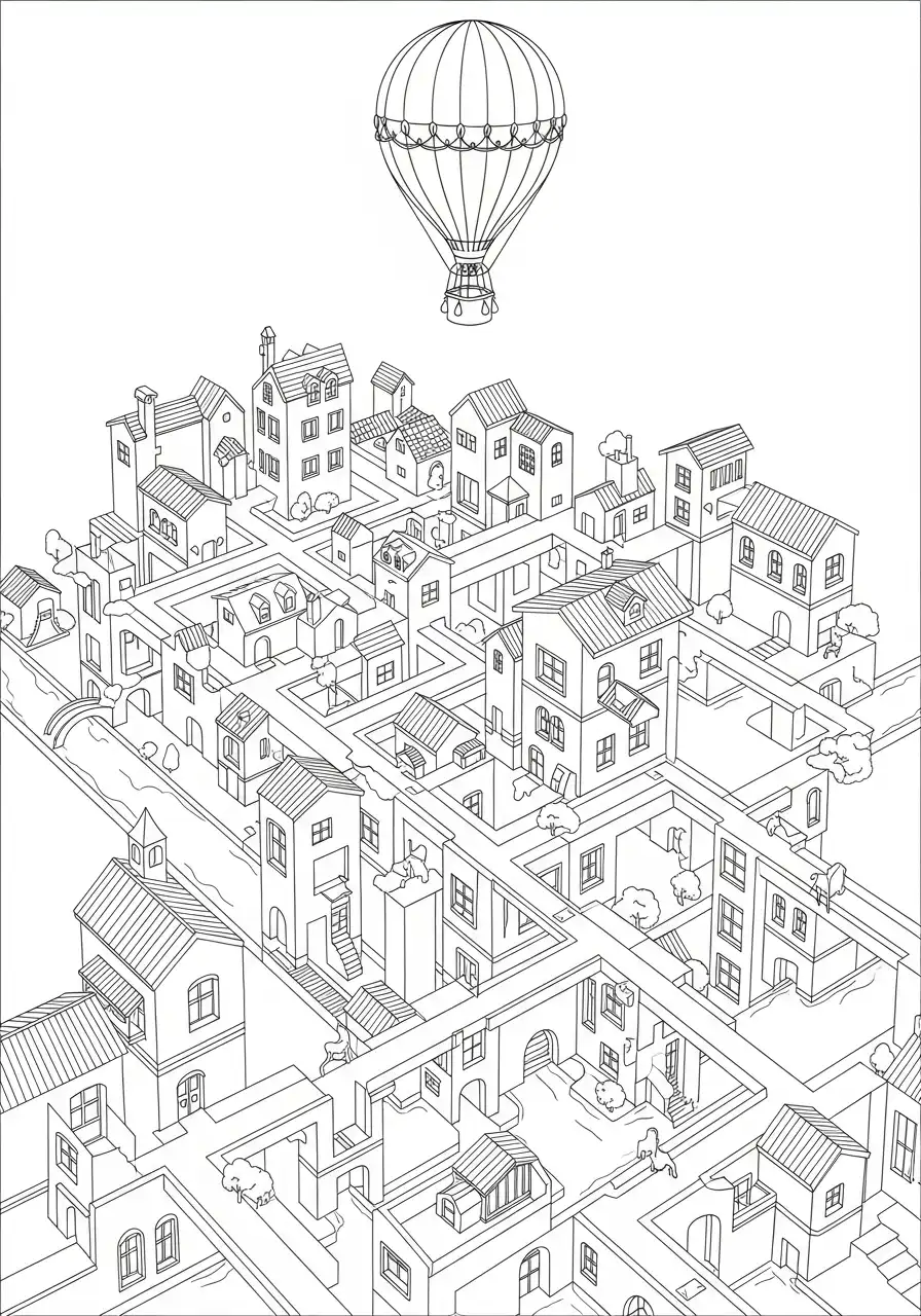 Ilusoes de otica Paginas para Colorir 11