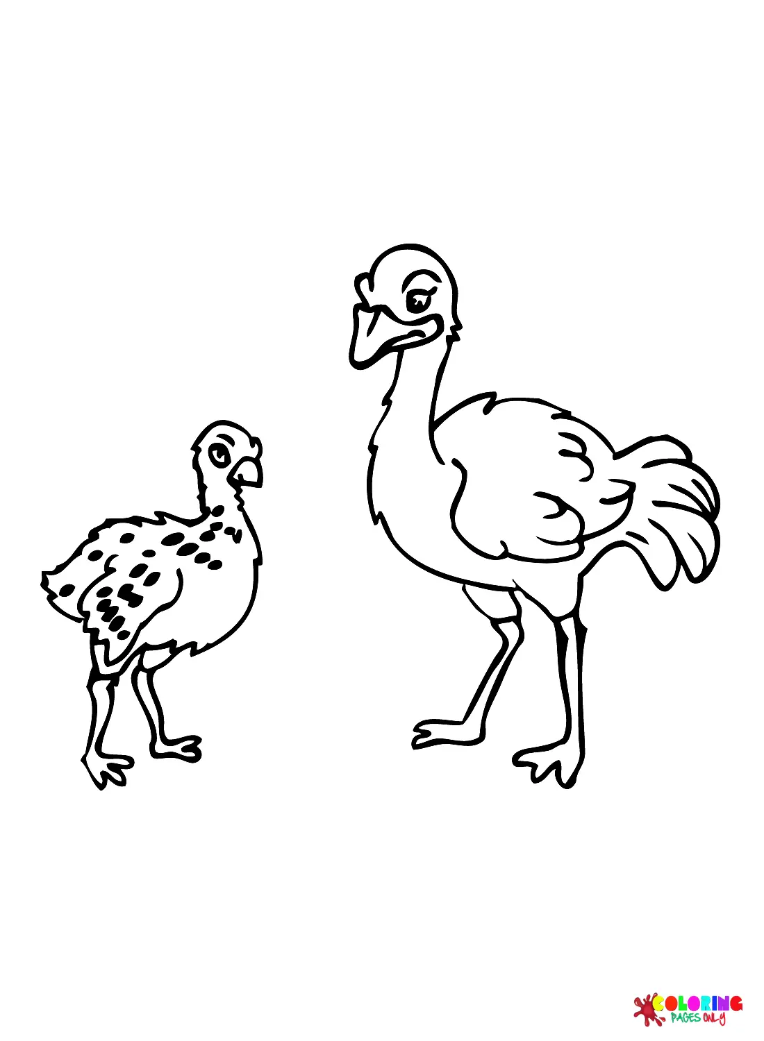 Desenhos de Avestruz Para Colorir 34