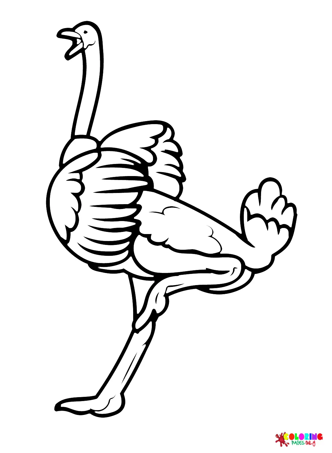 Desenhos de Avestruz Para Colorir 48
