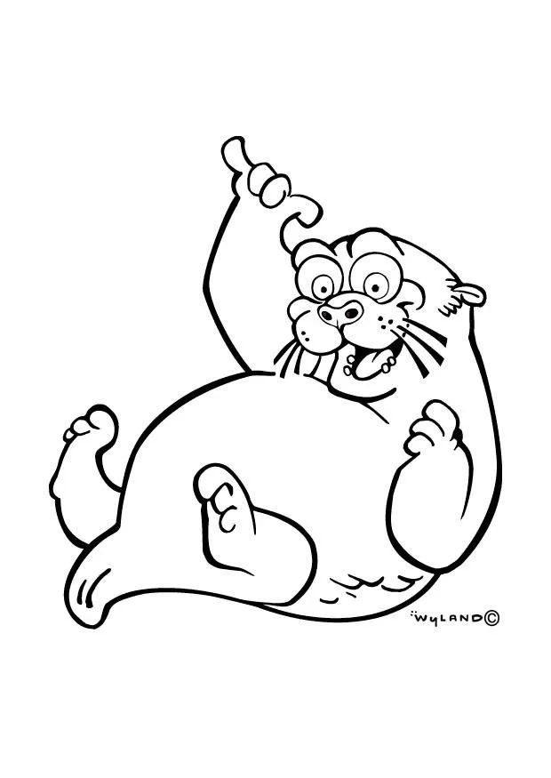 Desenhos de Lontras Para Colorir 112