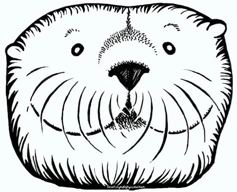 Desenhos de Lontras Para Colorir 14