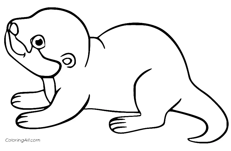 Otter Coloring Pages 22