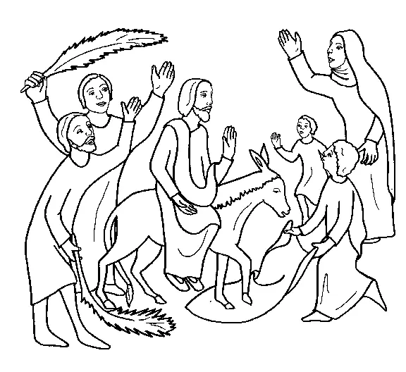 Palm Sunday Coloring Pages 16