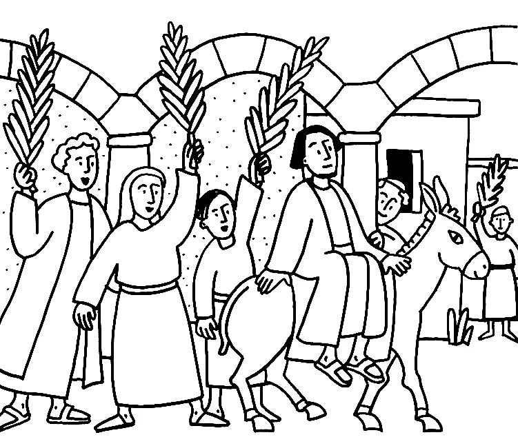 Palm Sunday Coloring Pages 7