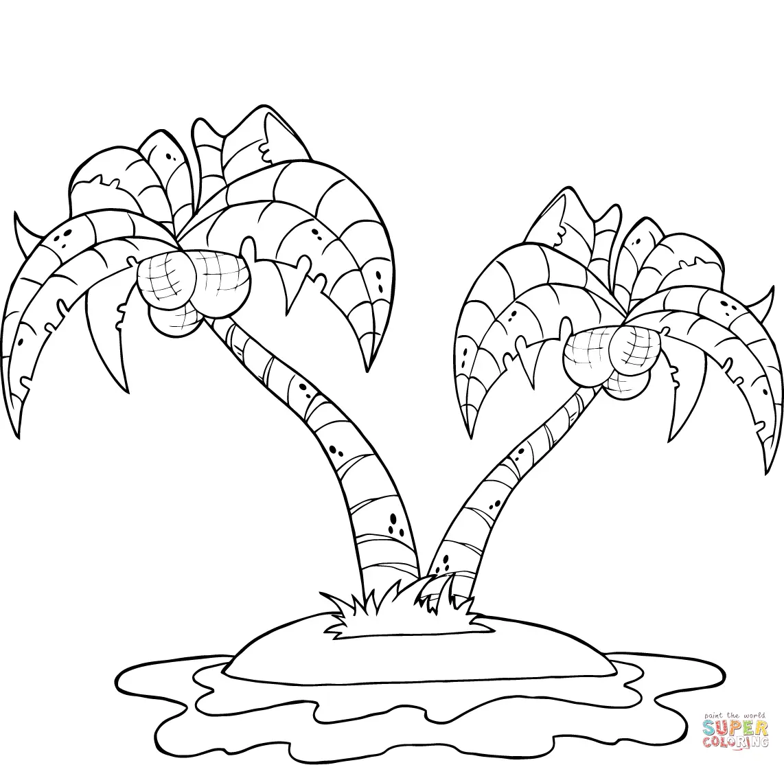 Palm Tree Coloring Pages 24