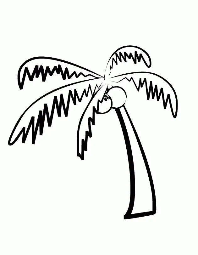 Palm Tree Coloring Pages 7