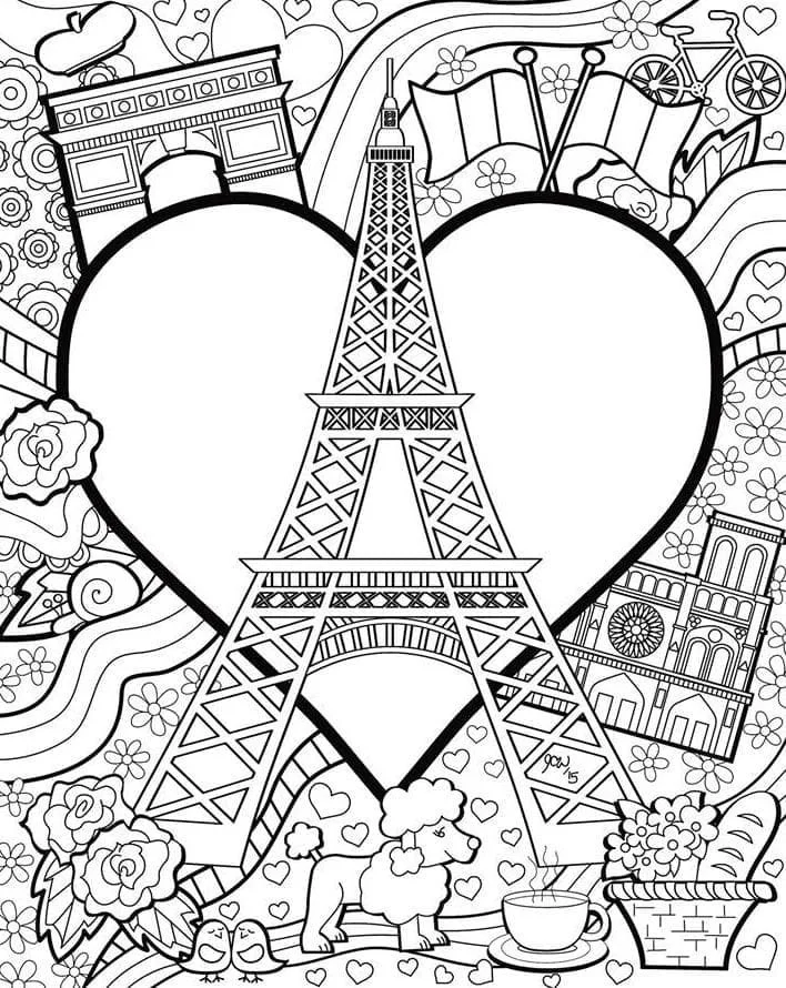 Paris Coloring Pages 63