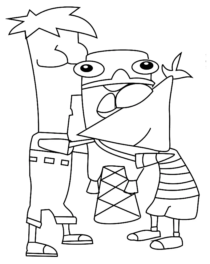 Phineas Y Ferb Para Colorear 59