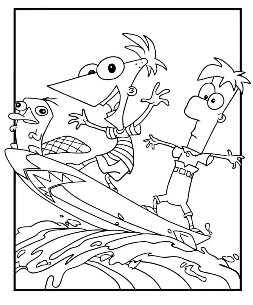 Phineas and Ferb Coloring Pages 8