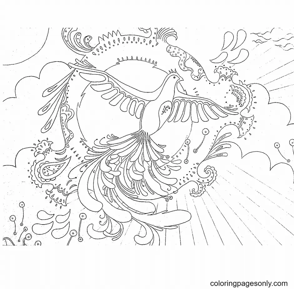 Desenhos de Fenix Para Colorir 25