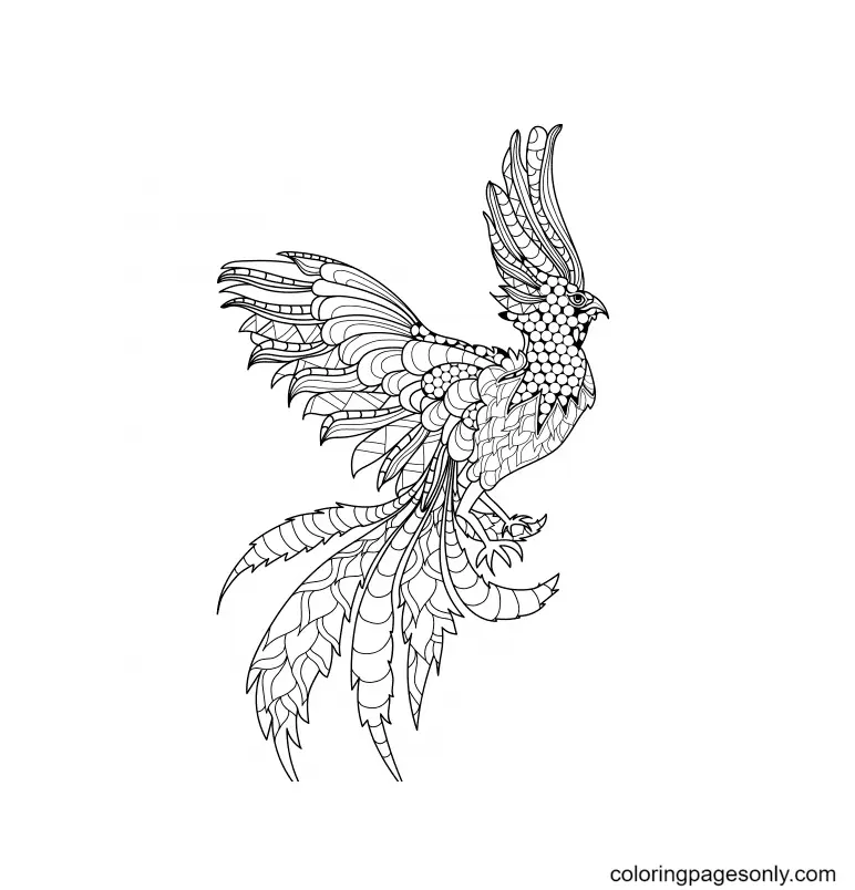 Desenhos de Fenix Para Colorir 26