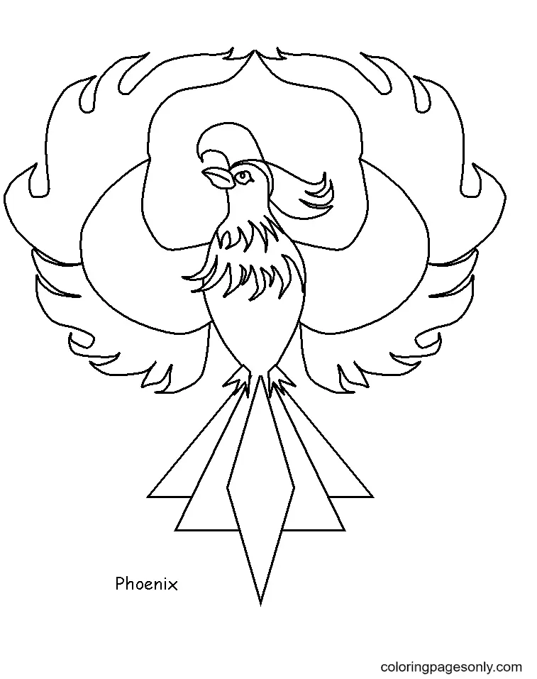 Desenhos de Fenix Para Colorir 33