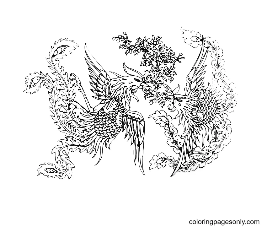 Desenhos de Fenix Para Colorir 39