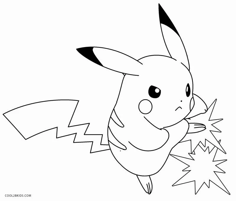 Pickachu Para Colorear 6