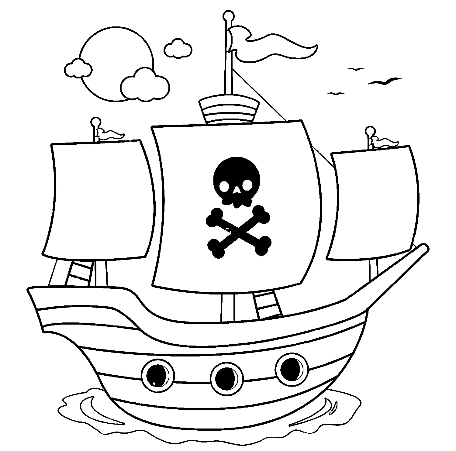 Pirate coloring pages 13