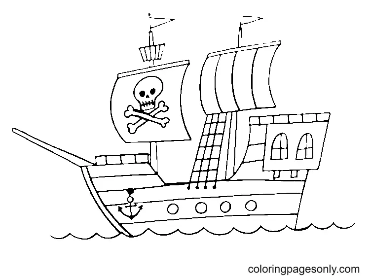 Pirate coloring pages 27