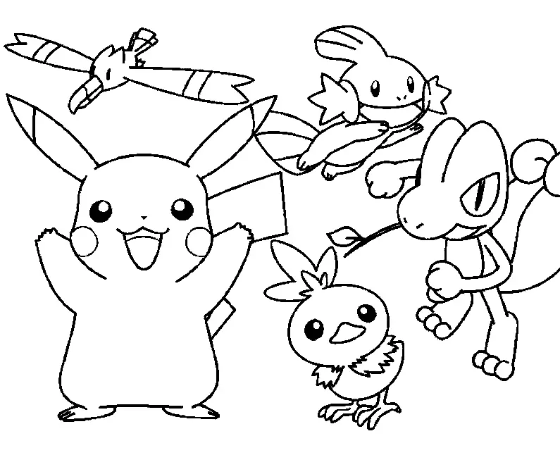 Desenhos de personagens Pokemon Para Colorir 20