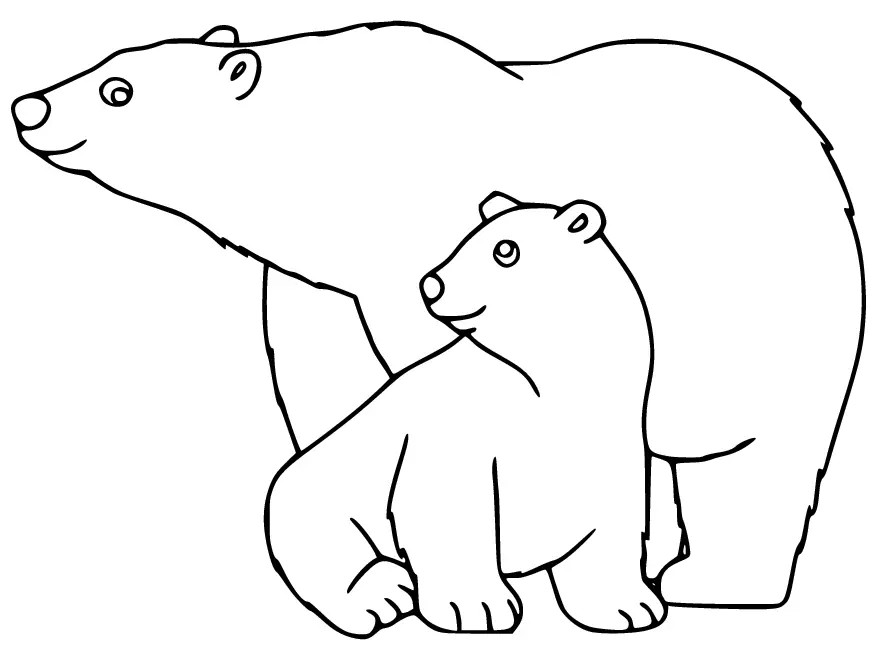 Polar Bear Coloring Pages 11