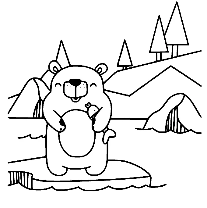 Polar Bear Coloring Pages 36