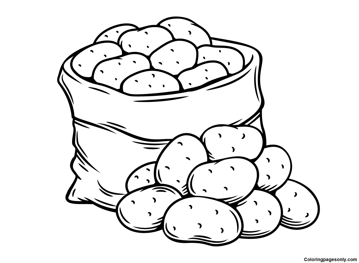 Potato Coloring Pages 18