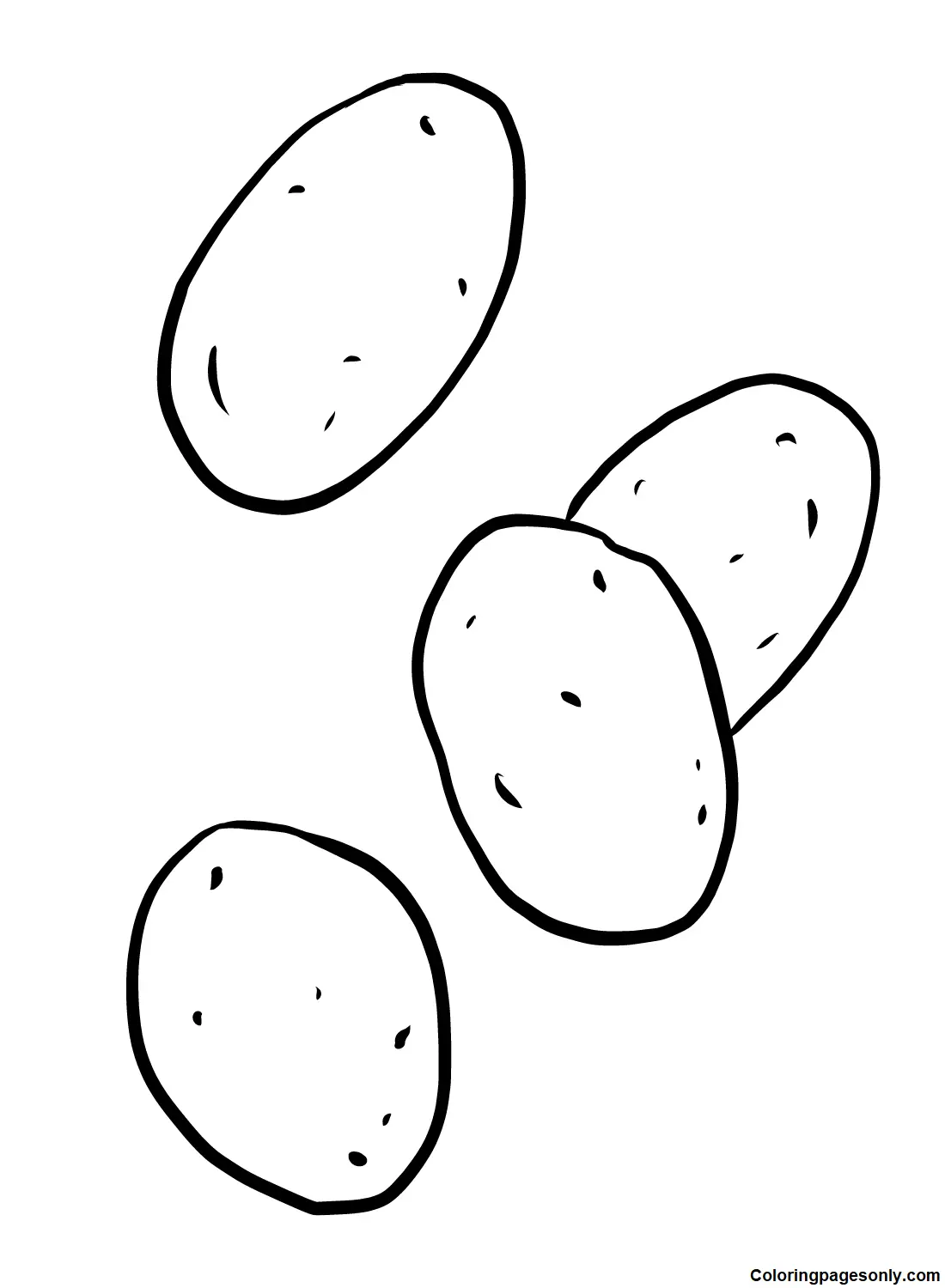 Potato Coloring Pages