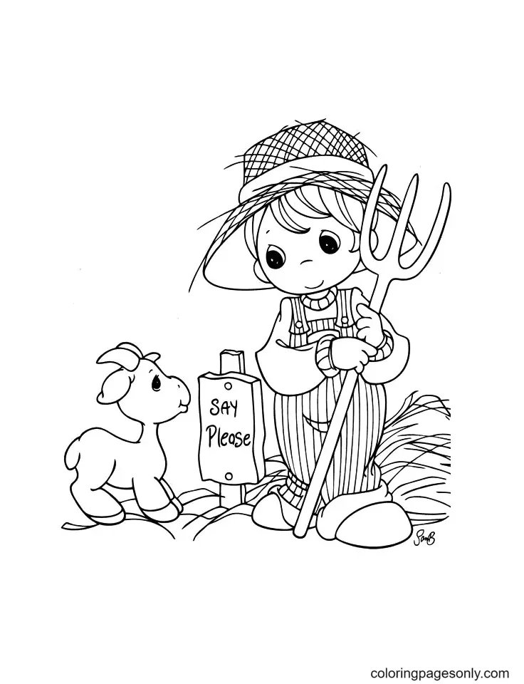 Desenhos de Precious Moments Para Colorir 6