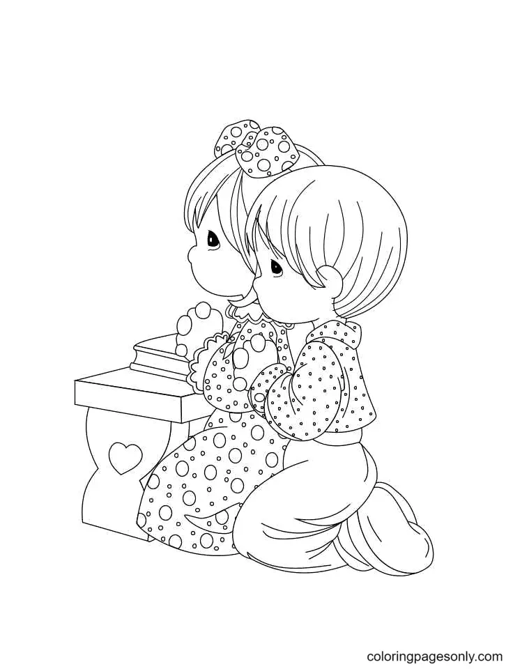 Desenhos de Precious Moments Para Colorir 9