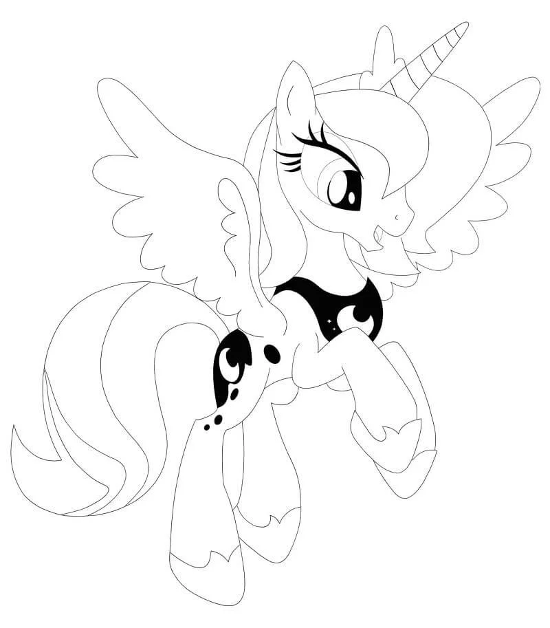 Princess Luna Coloring Pages 11