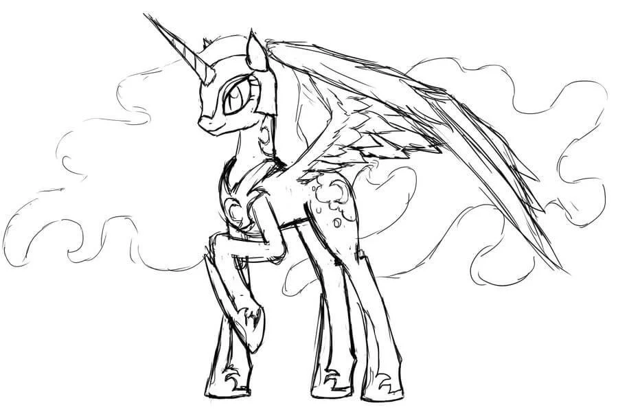 Princess Luna Coloring Pages 12