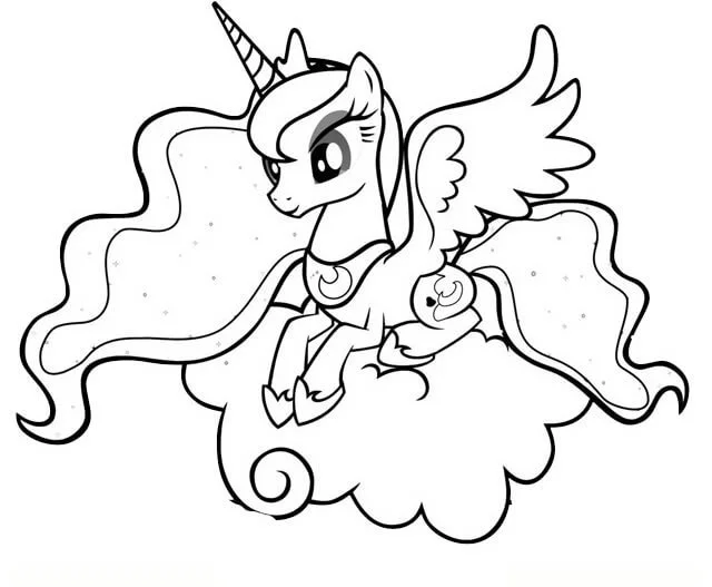 Princess Luna Coloring Pages 2