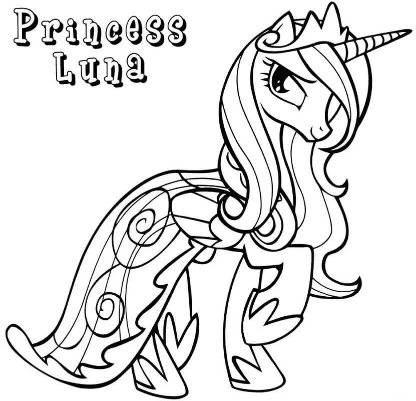 Princess Luna Coloring Pages 8