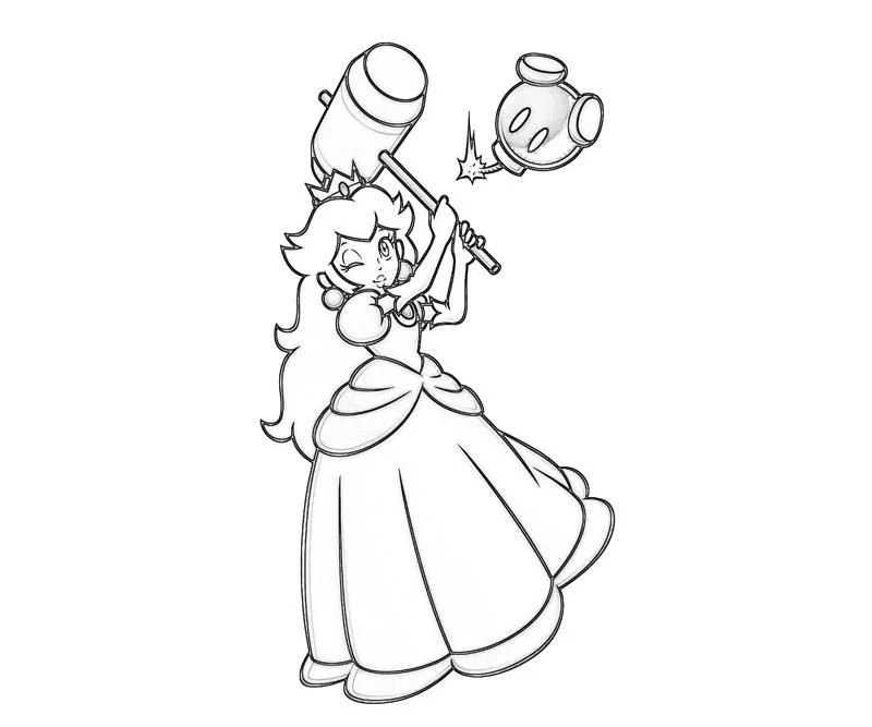Prinzessin Peach Ausmalbilder 10