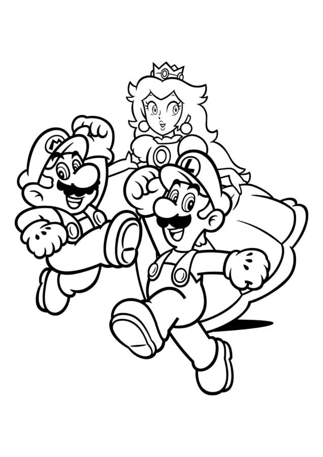 Princess Peach Coloring Pages 101