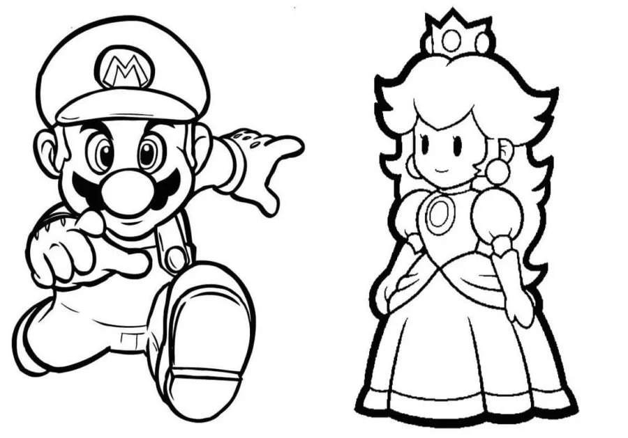 Princess Peach Coloring Pages 105