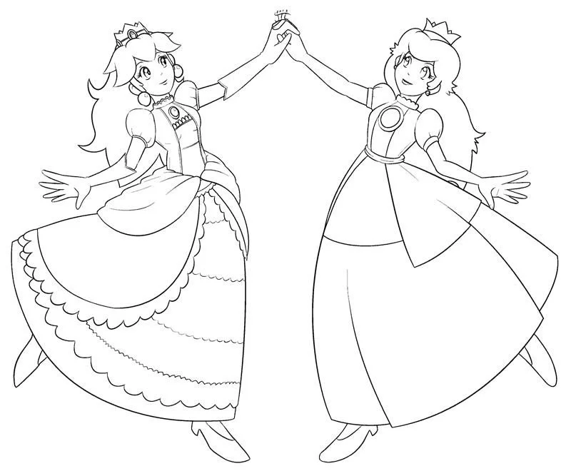 Princess Peach Coloring Pages 13