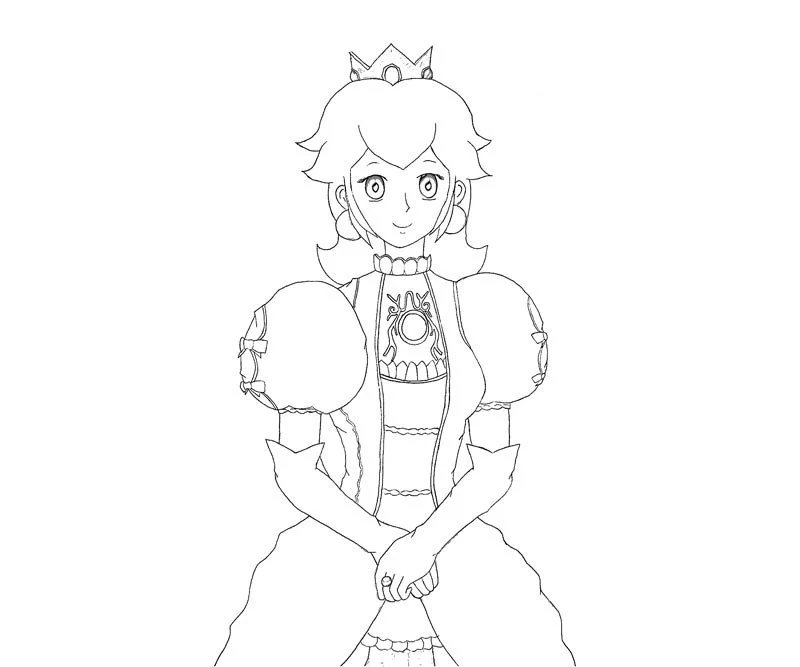 La Princesa Peach Para Colorear 26