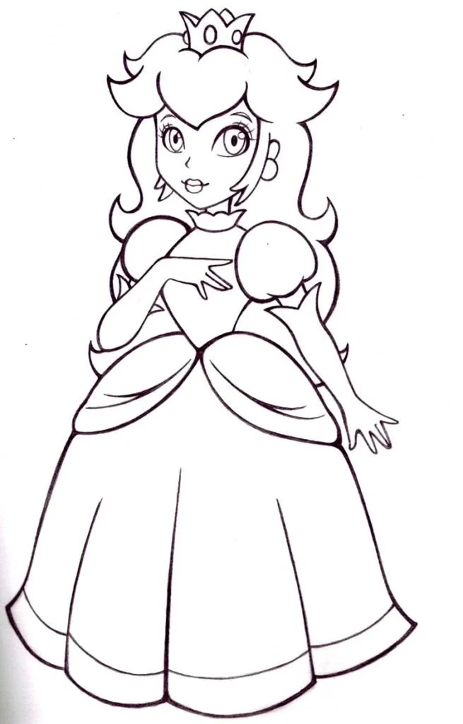 Prinzessin Peach Ausmalbilder 3