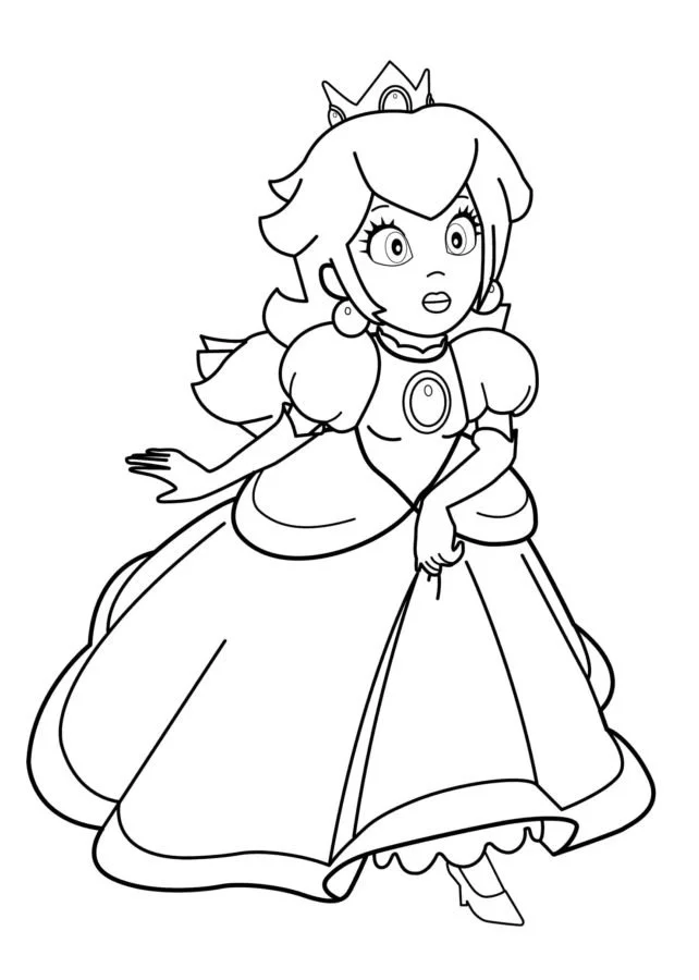 Princess Peach Coloring Pages 36