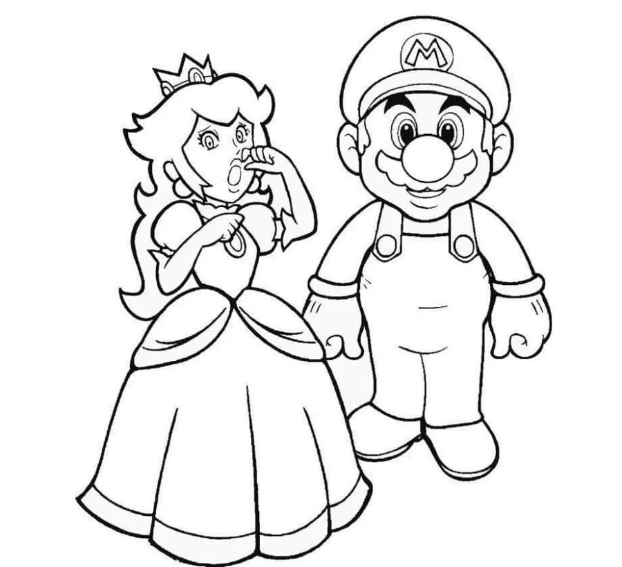Desenhos de Princess Peach Para Colorir 39