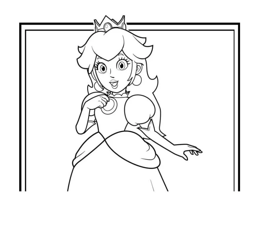 Princess Peach Coloring Pages 41