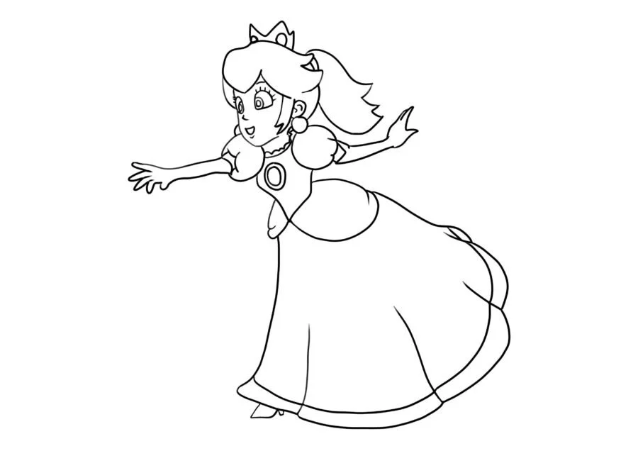 La Princesa Peach Para Colorear 45