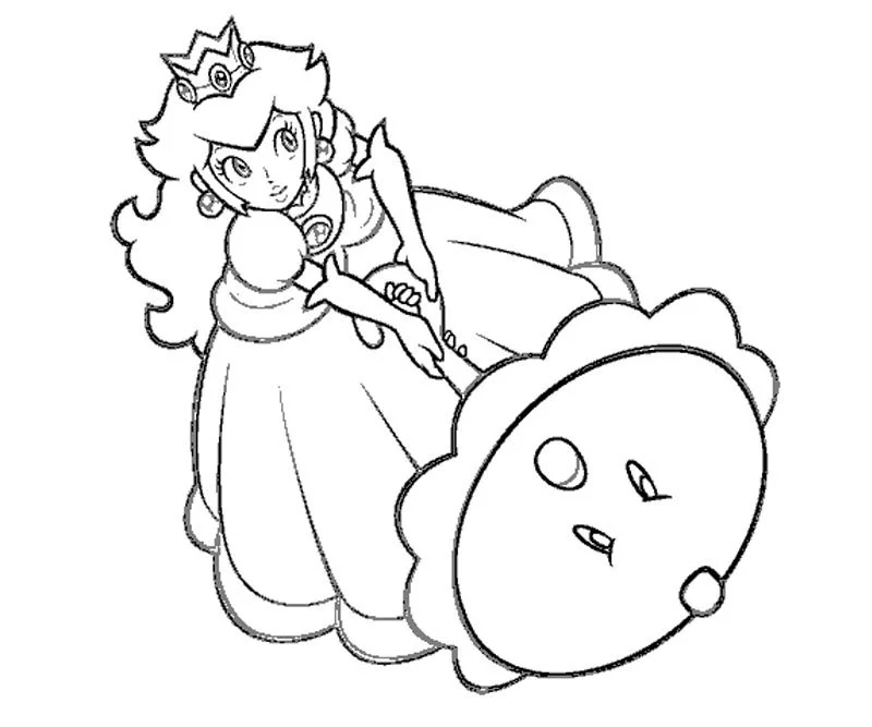 Prinzessin Peach Ausmalbilder 5