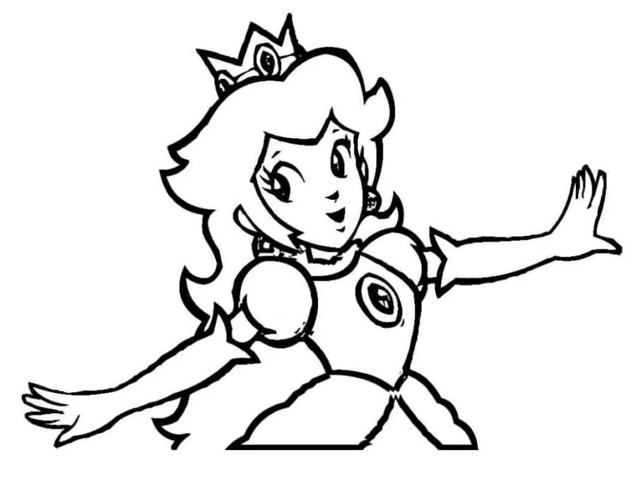 Princess Peach Coloring Pages 51