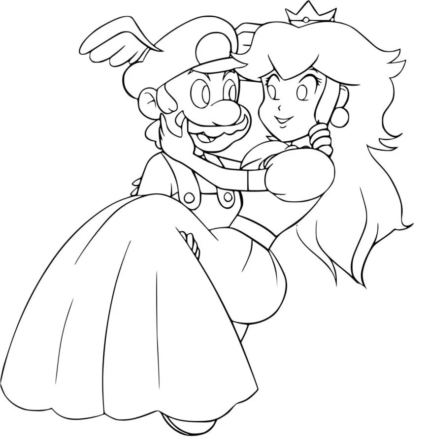 Princess Peach Coloring Pages 56