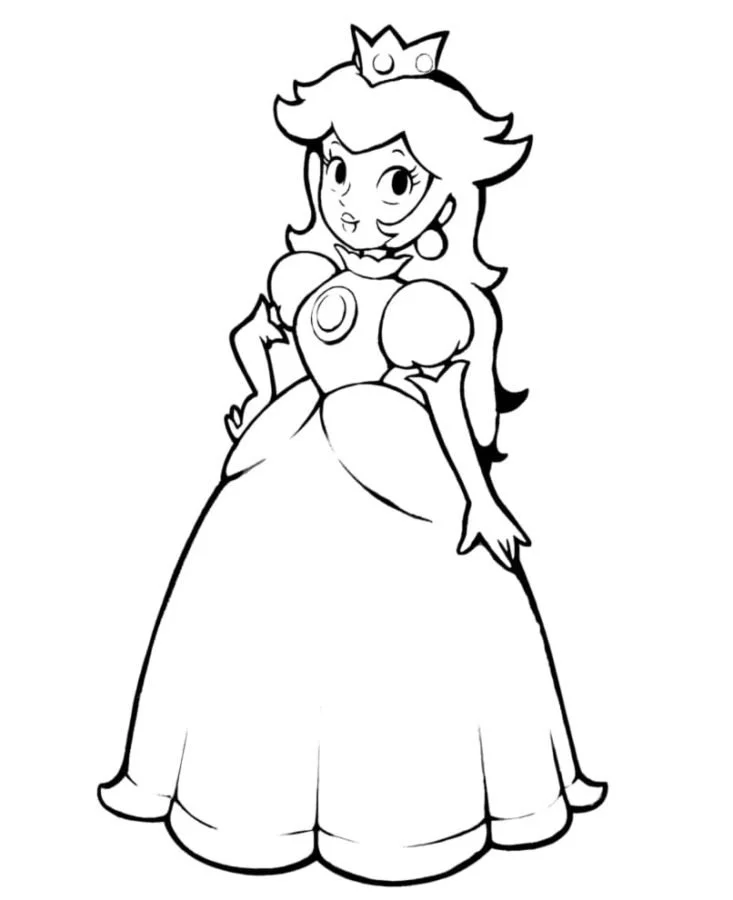 Princess Peach Coloring Pages 59